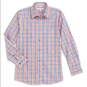 Nordstrom boys plaid woven shirt size 14